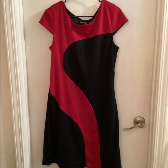Chetta B Elegant Black and Red Design Size 14 Chetta B Elegant Black and Red Design Size 14